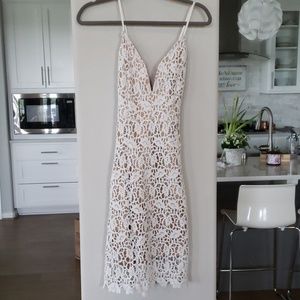 V neck plunge dress